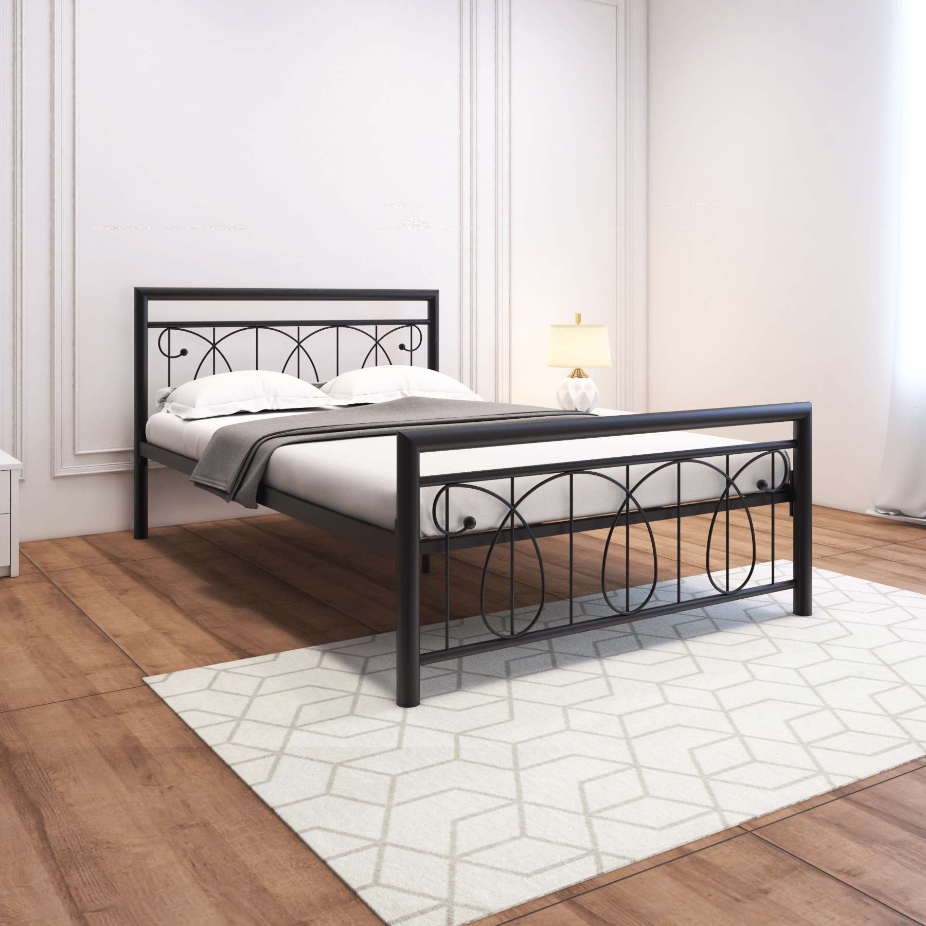 Homdec Lyra Double Metal Bed