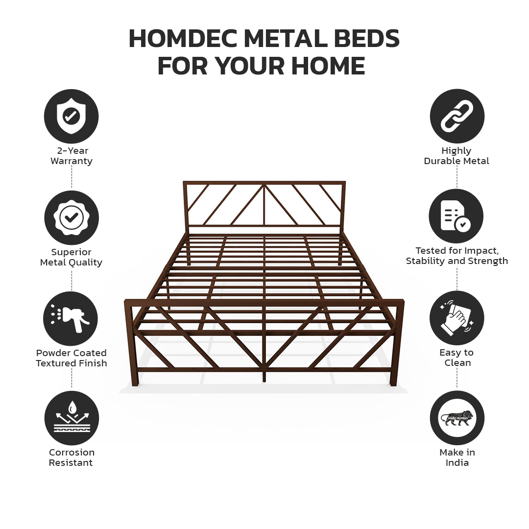 Homdec Hercules Queen Size Bed Black