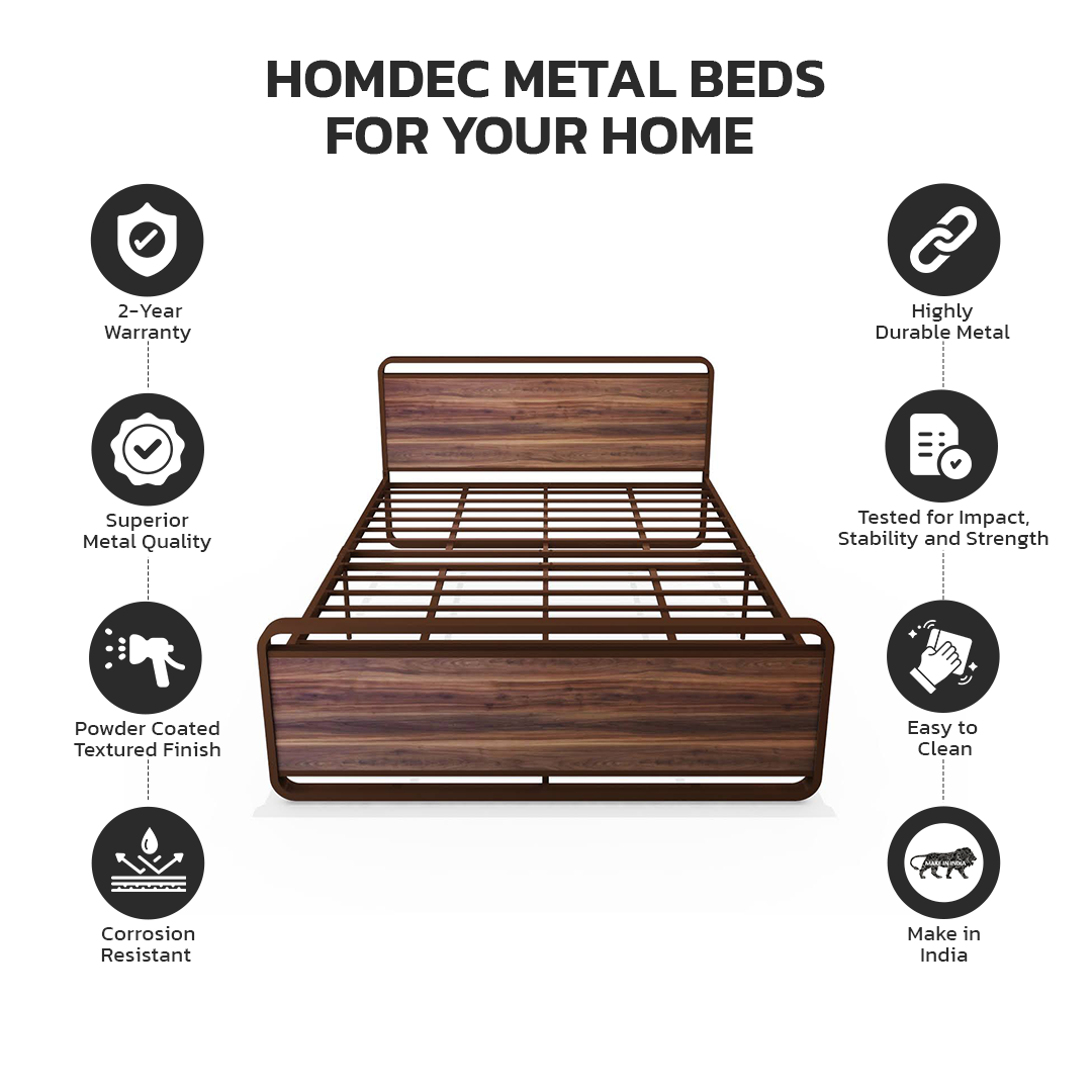Homdec Hercules Queen Size Bed