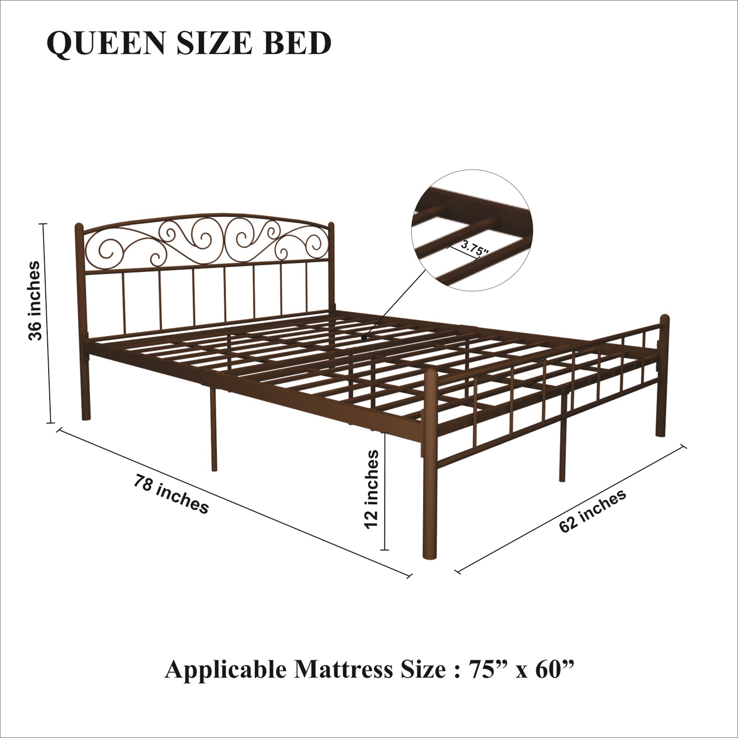 Homdec Hercules Queen Size Bed Homdec Hercules Queen Size Bed