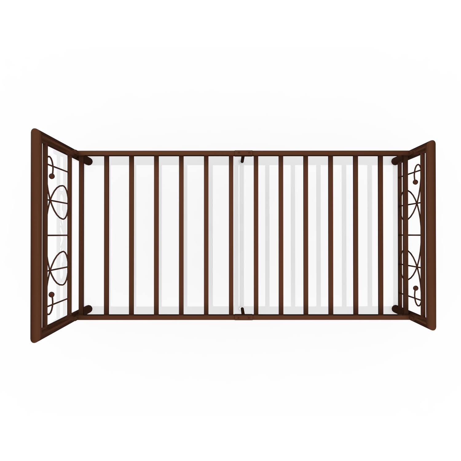 Homdec Lyra Single Metal Bed Brown