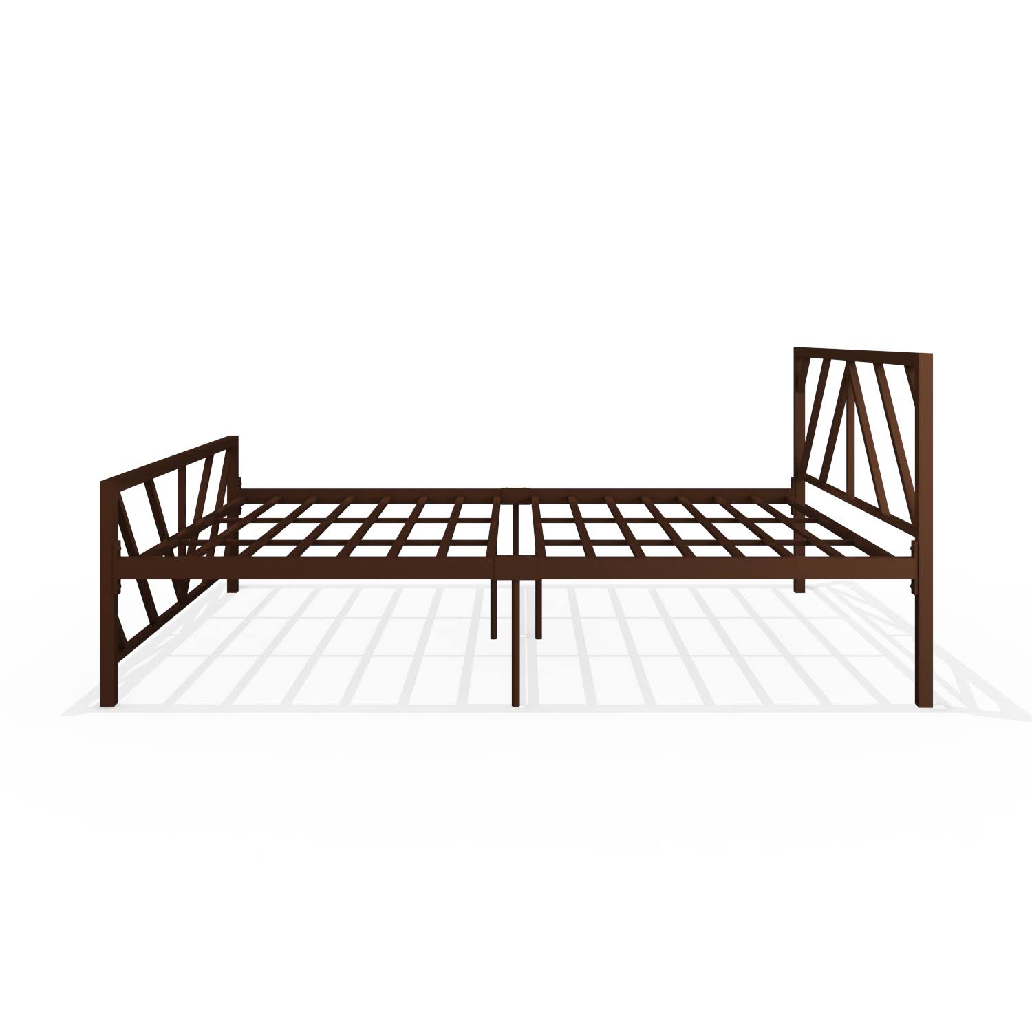 Homdec Ara Double Metal Bed Brown Homdec Ara Double Metal Bed Brown