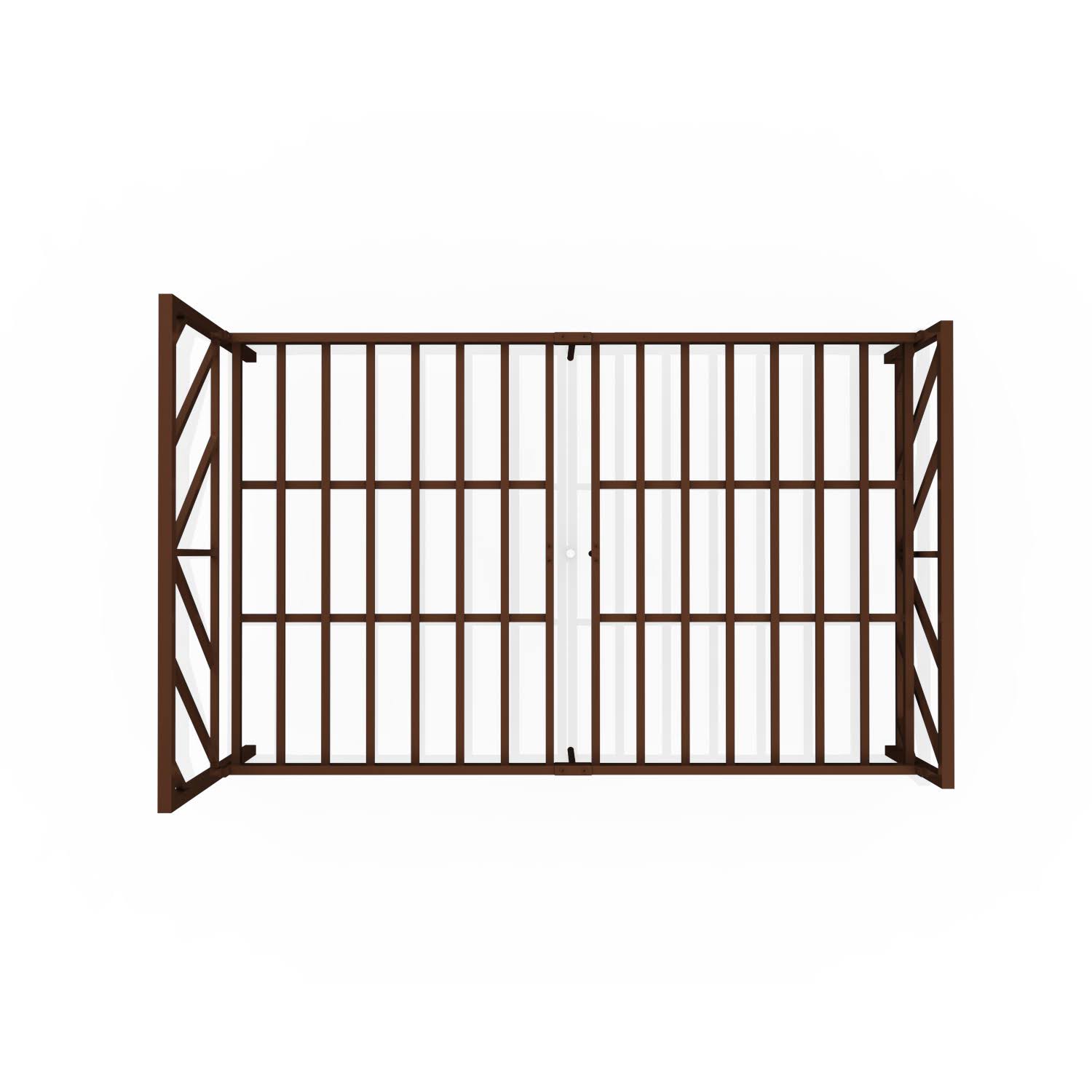 Homdec Ara Double Metal Bed Brown Homdec Ara Double Metal Bed Brown