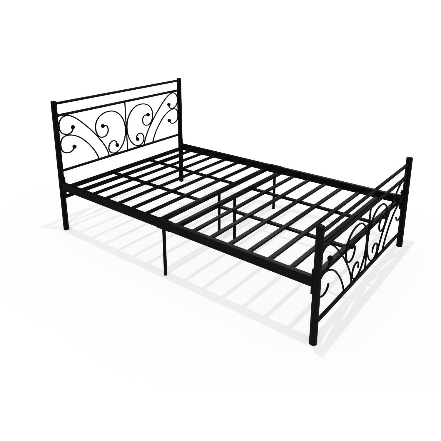 Homdec Auriga Double Metal Bed Black