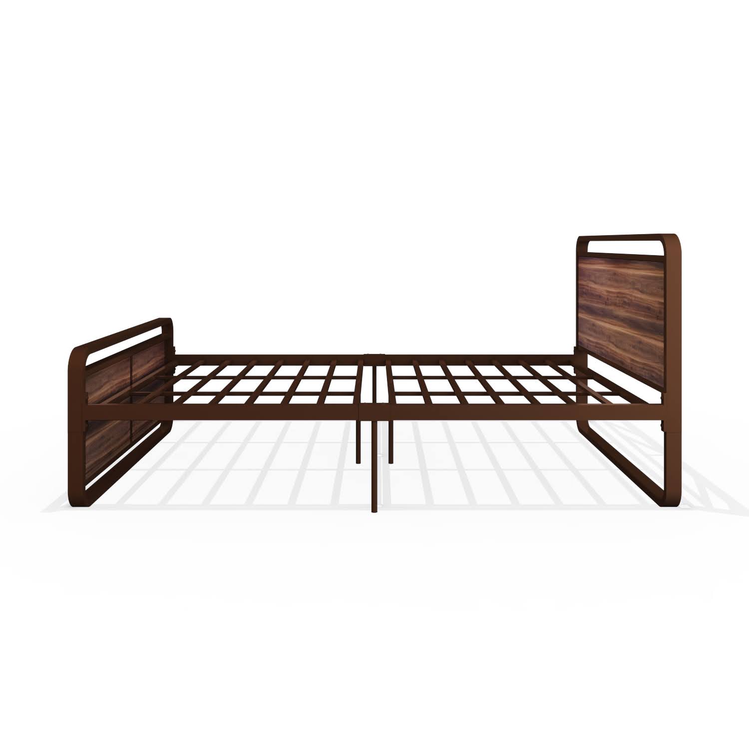 Homdec Vega Metal Double Bed Brown