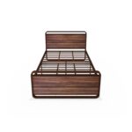 Homdec Vega Metal Double Bed Brown