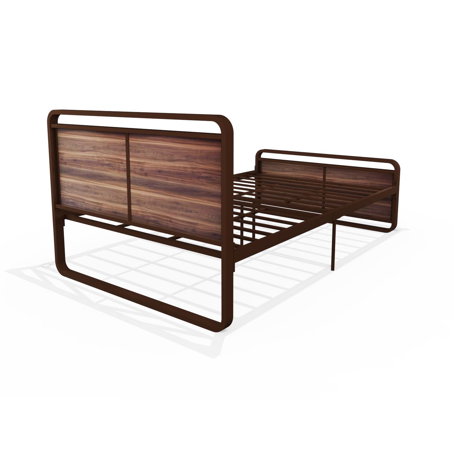 Homdec Vega Metal Double Bed Brown