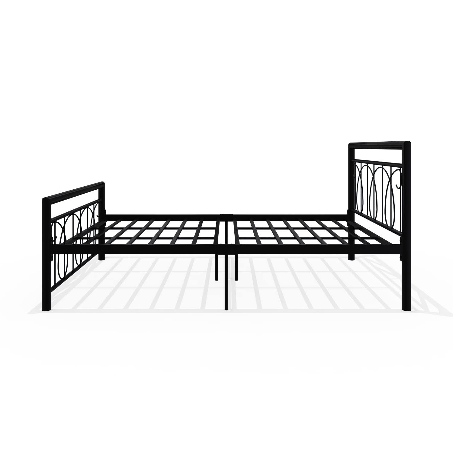 Homdec Lyra Double Metal Bed Black