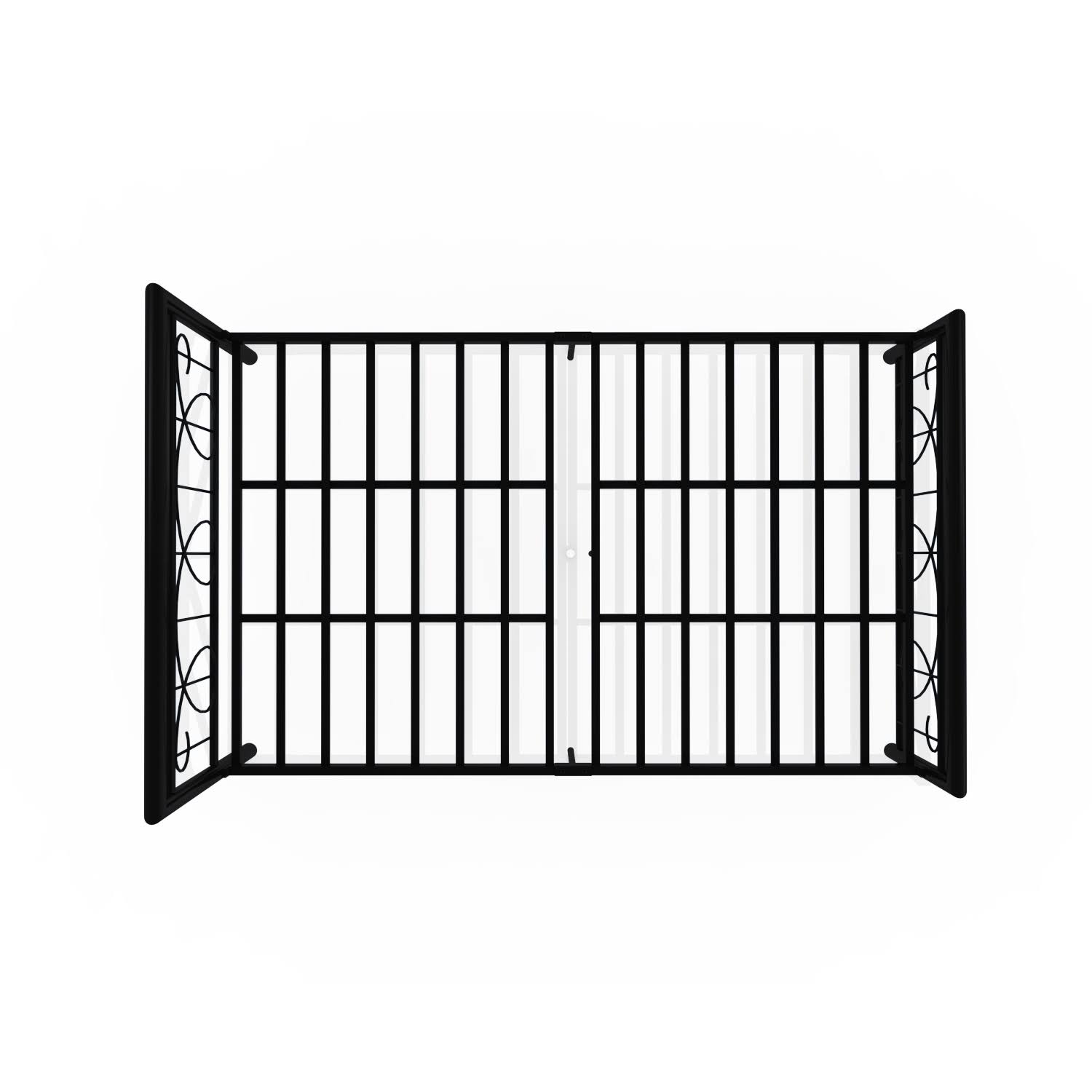 Homdec Lyra Double Metal Bed Black