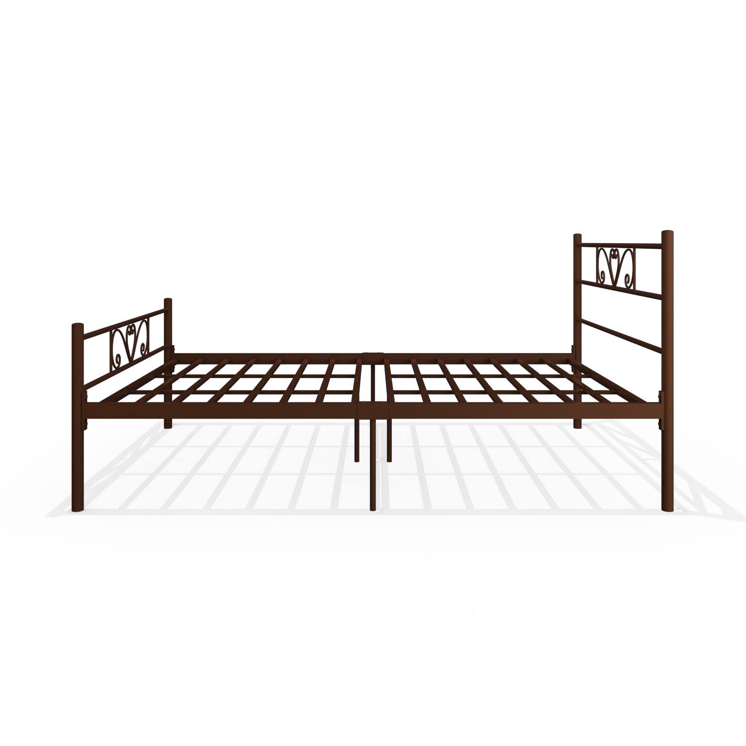 Homdec Carina Double Metal Bed Brown