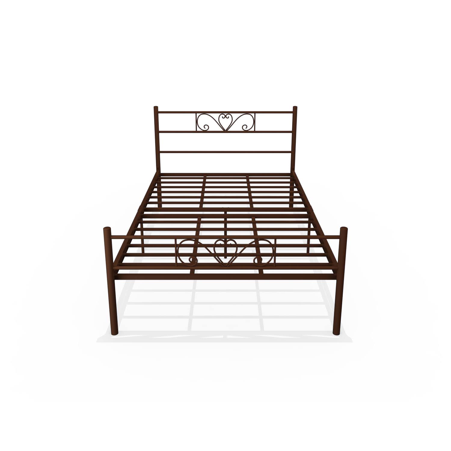 Homdec Carina Double Metal Bed Brown