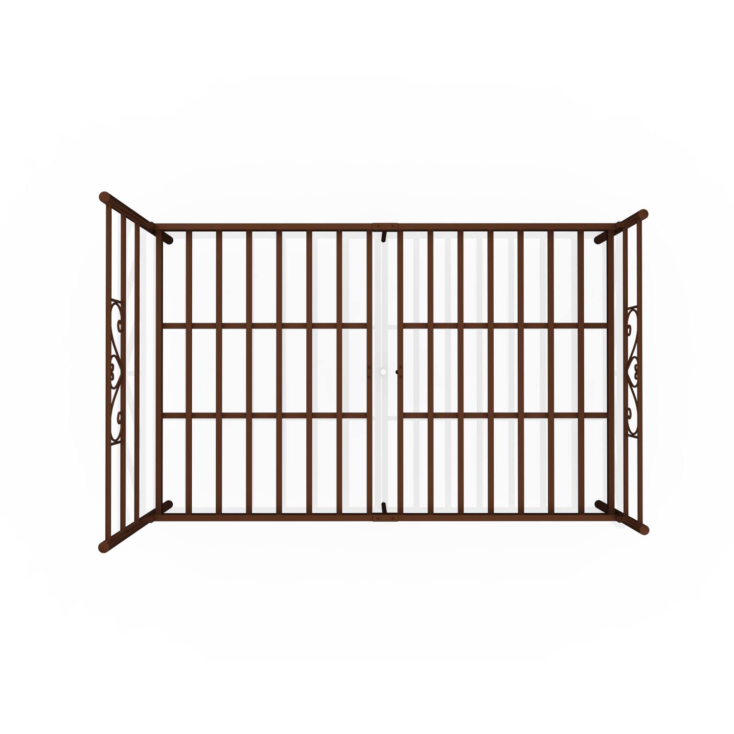 Homdec Carina Double Metal Bed Brown