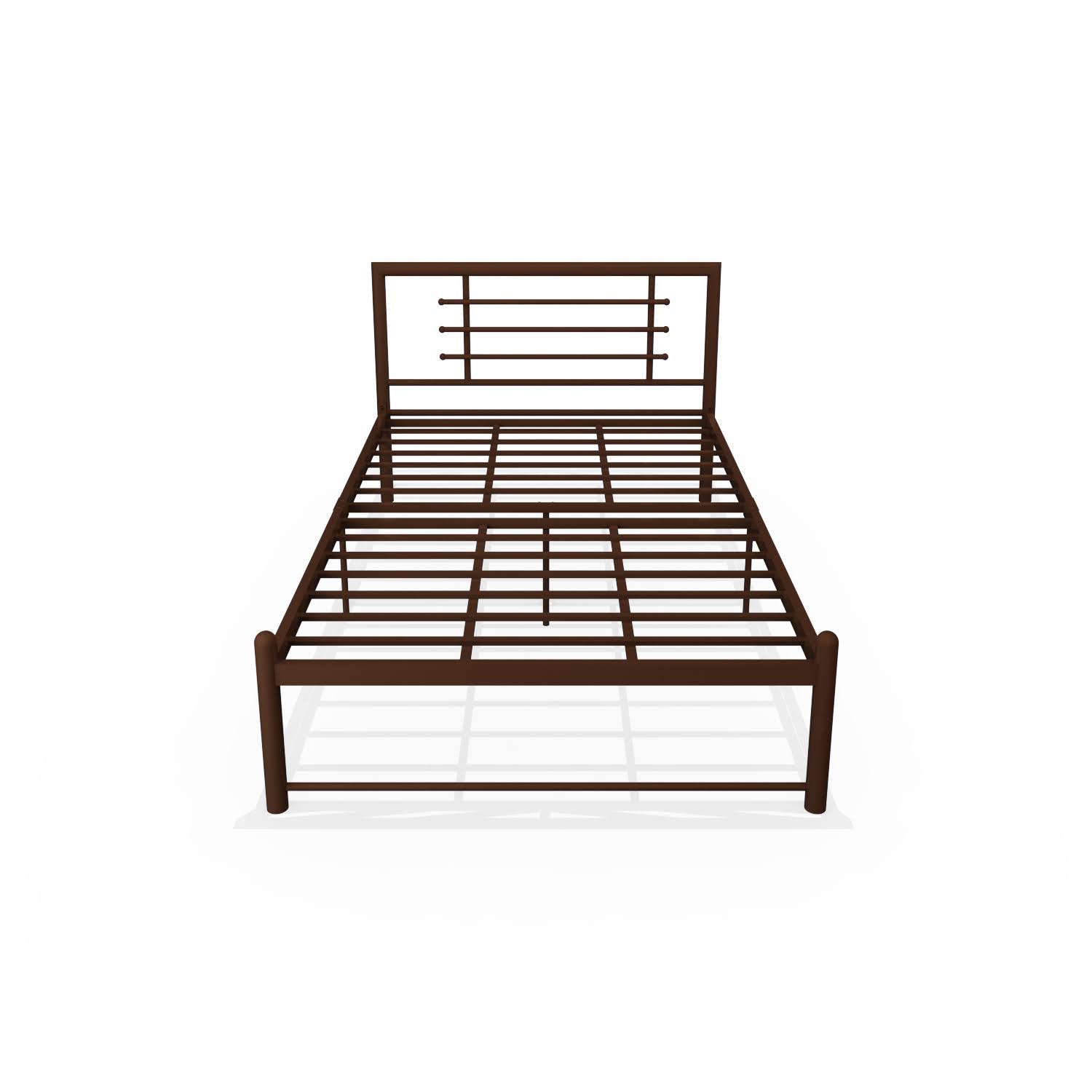 Homdec Ursa Double Metal Bed Brown