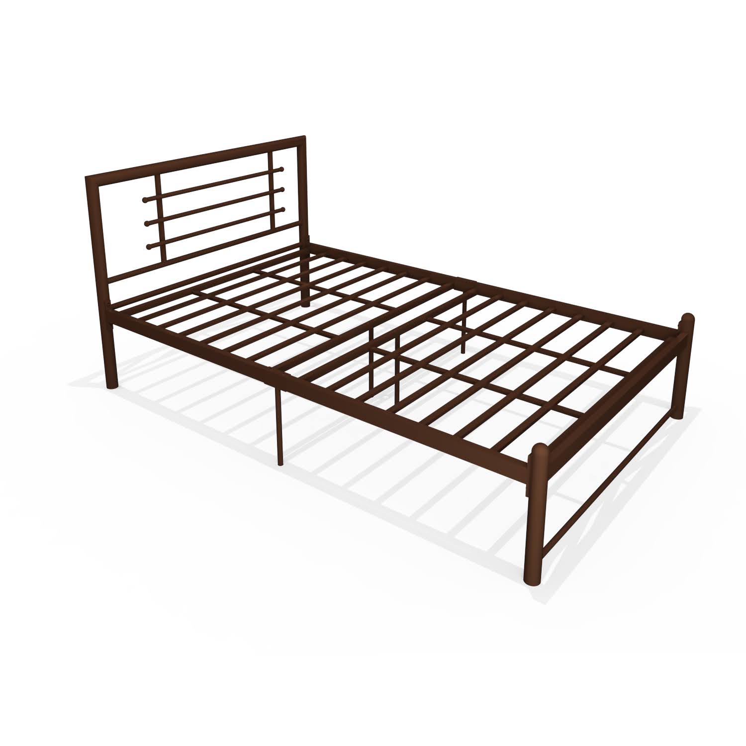 Homdec Ursa Double Metal Bed Brown