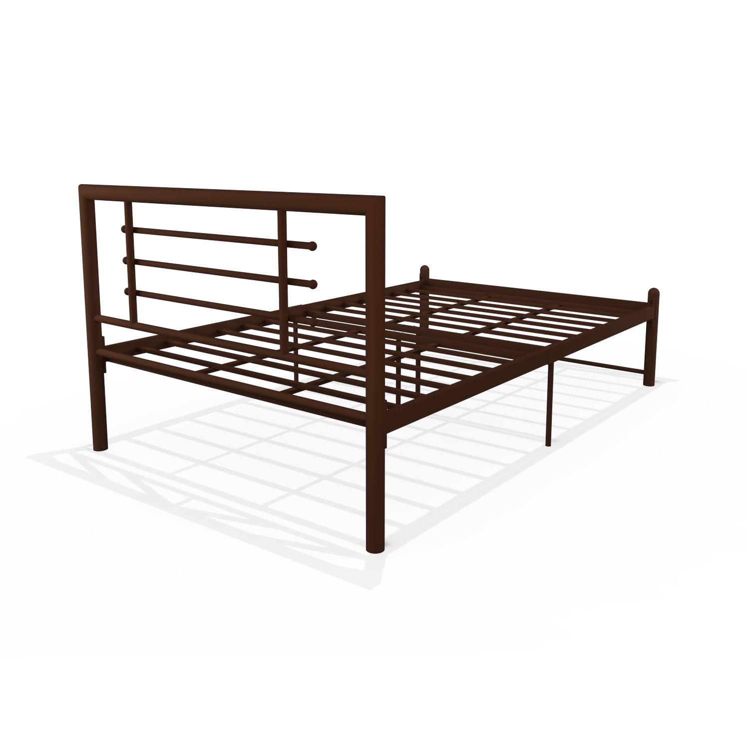 Homdec Ursa Double Metal Bed Brown