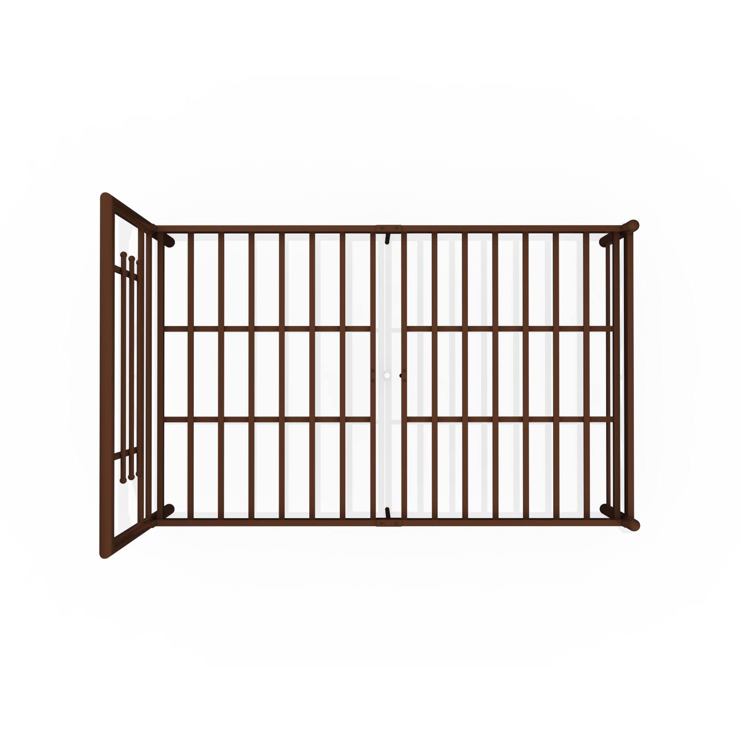 Homdec Ursa Double Metal Bed Brown