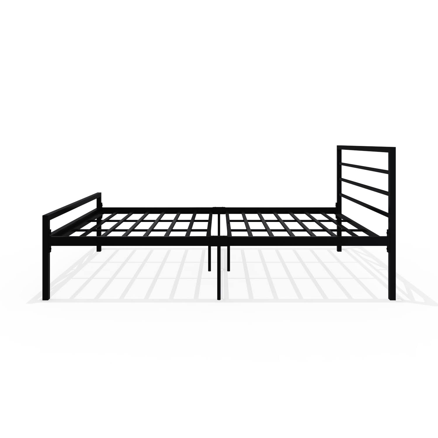 Homdec Cetus Double Metal Bed Black