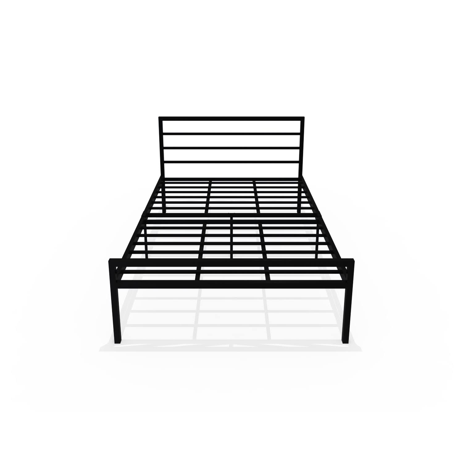 Homdec Cetus Double Metal Bed Black