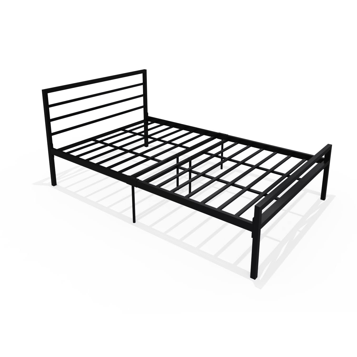 Homdec Cetus Double Metal Bed Black