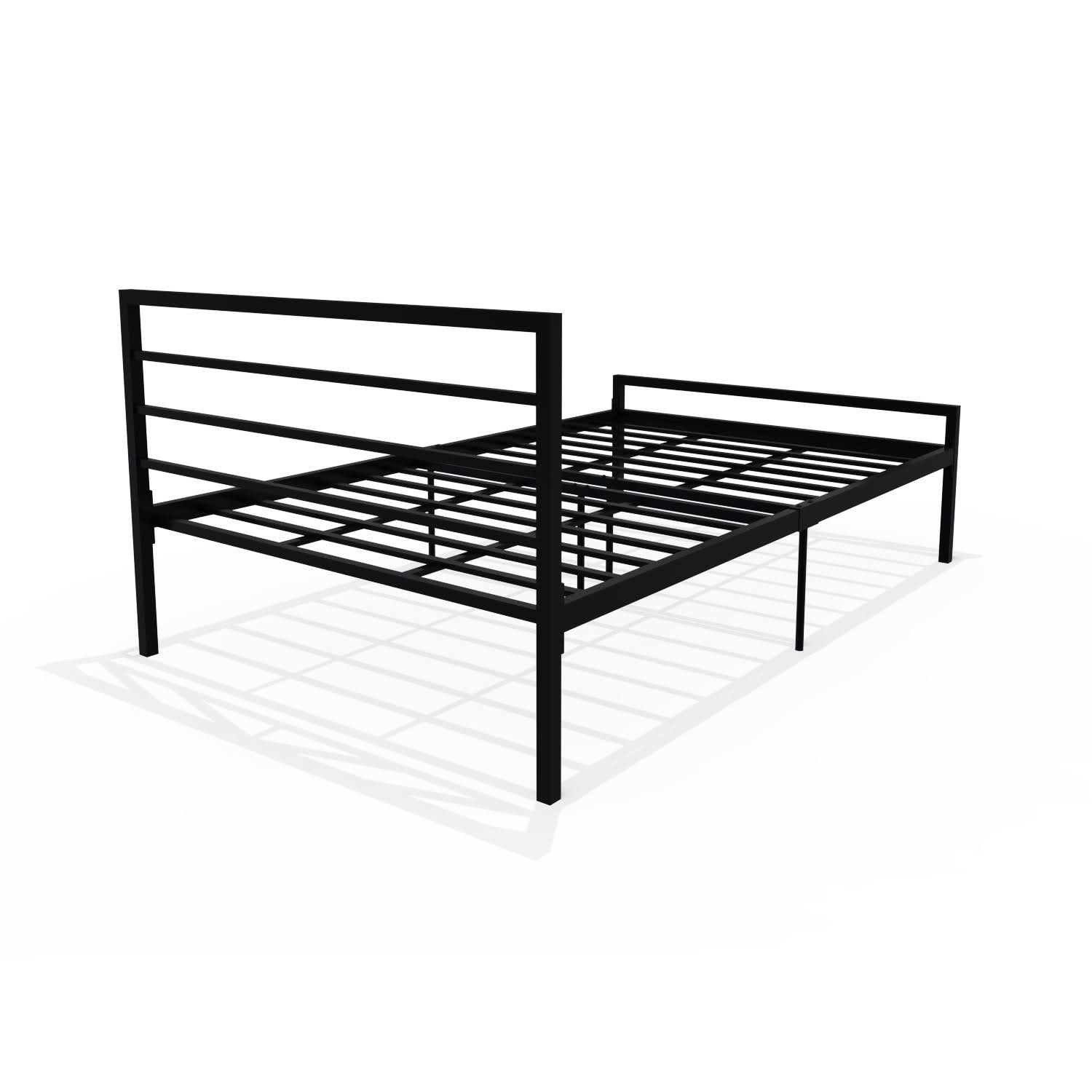 Homdec Cetus Double Metal Bed Black