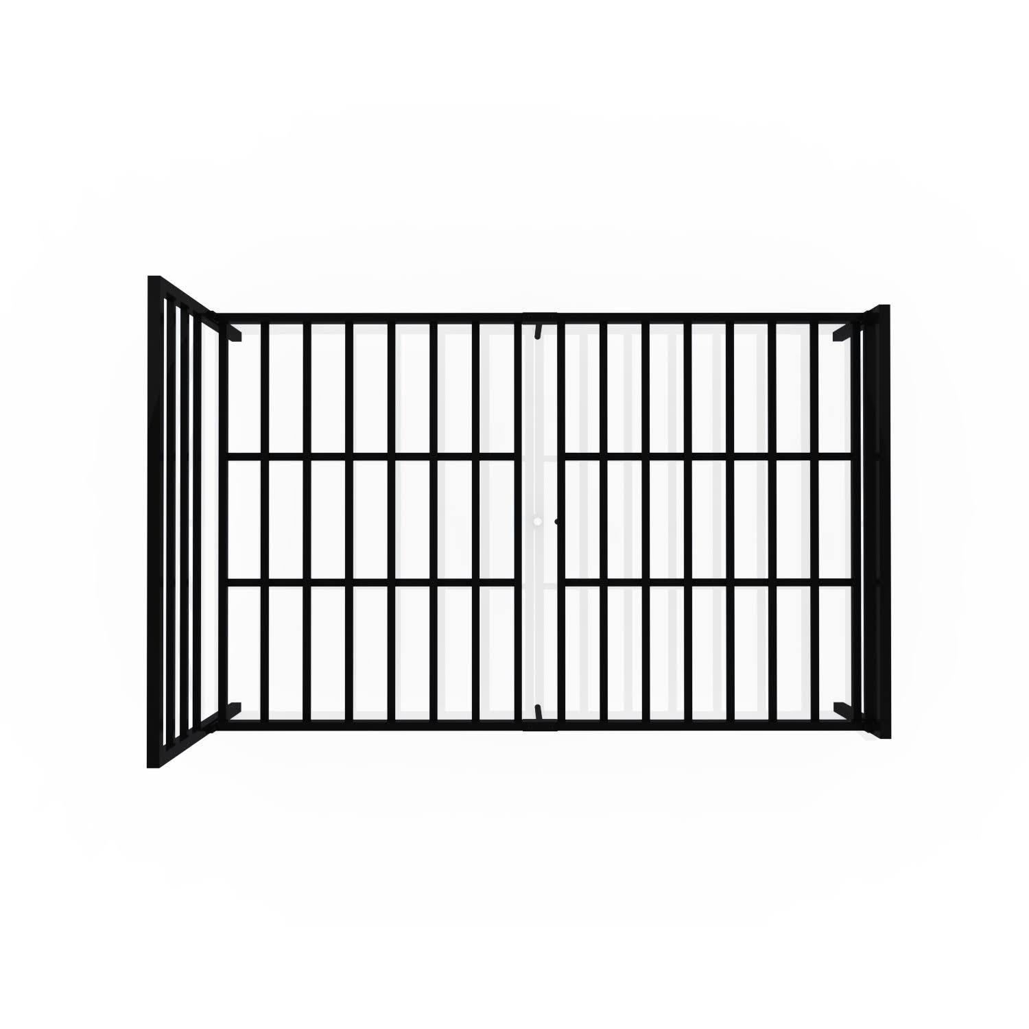 Homdec Cetus Double Metal Bed Black