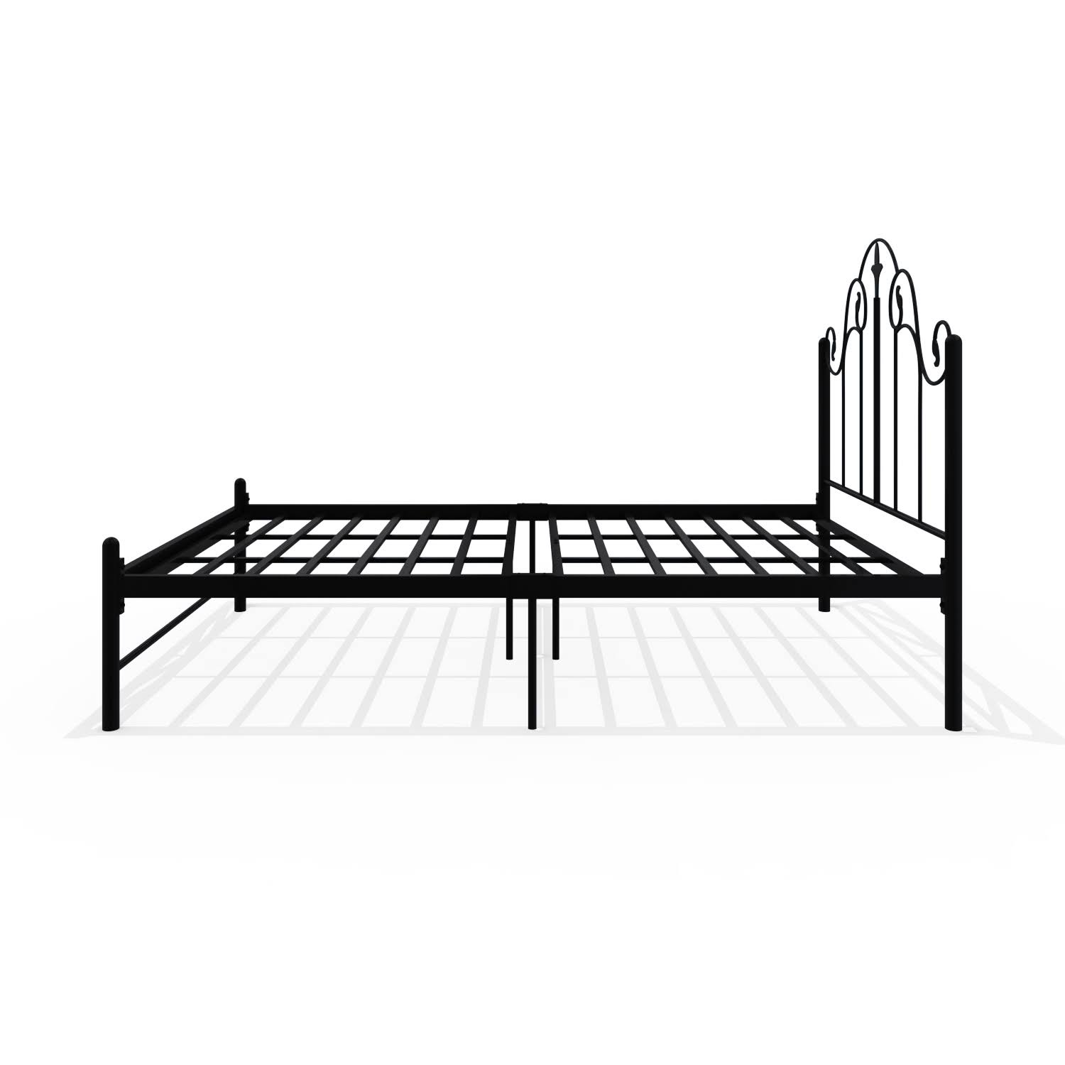 Homdec Pavo Double Metal Bed Black