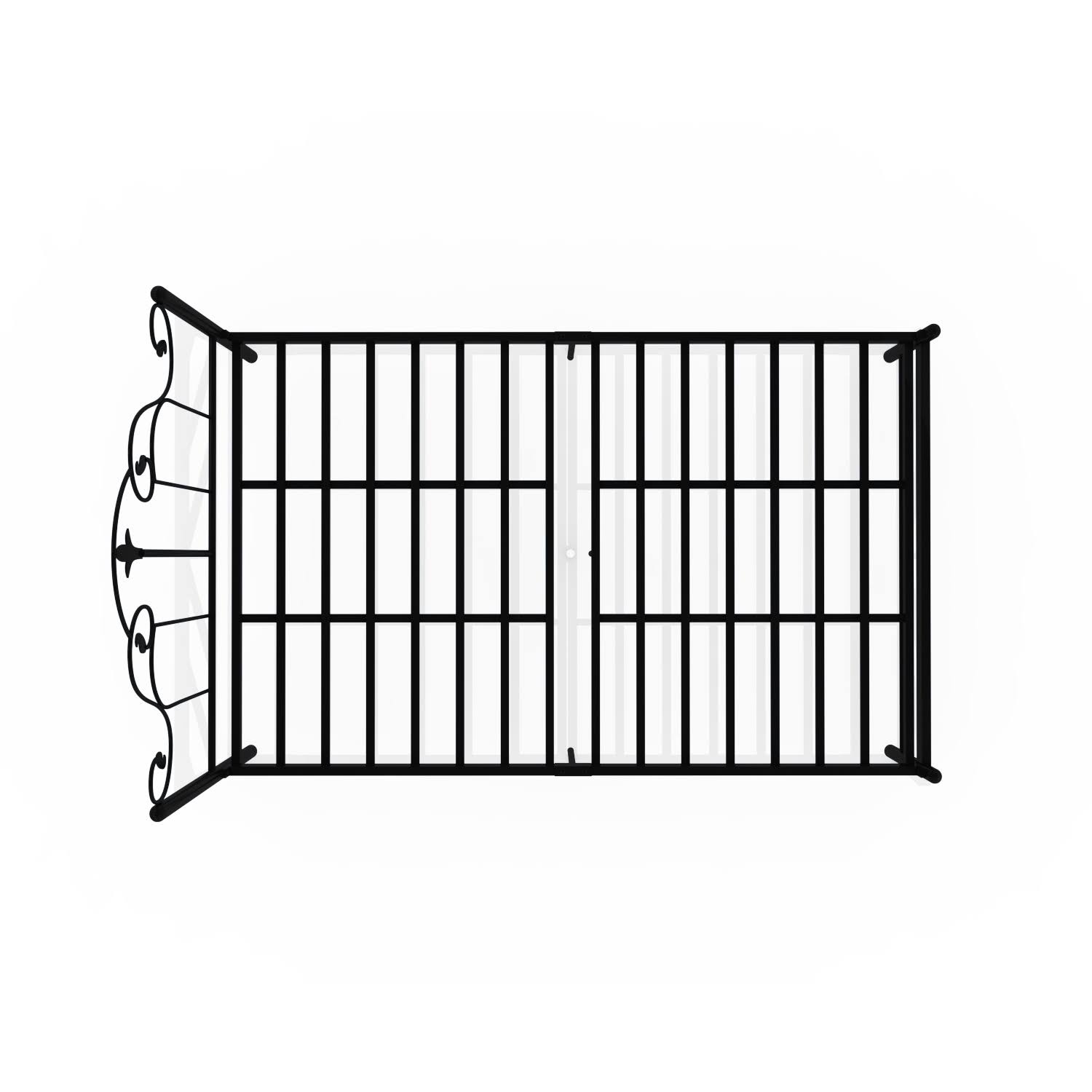 Homdec Pavo Double Metal Bed Black