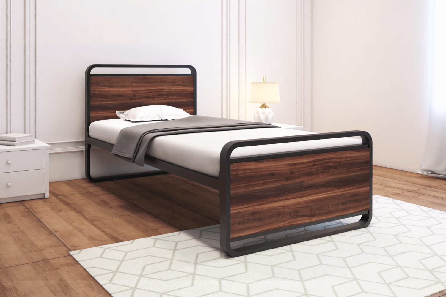 Homdec Vega Single Bed Brown