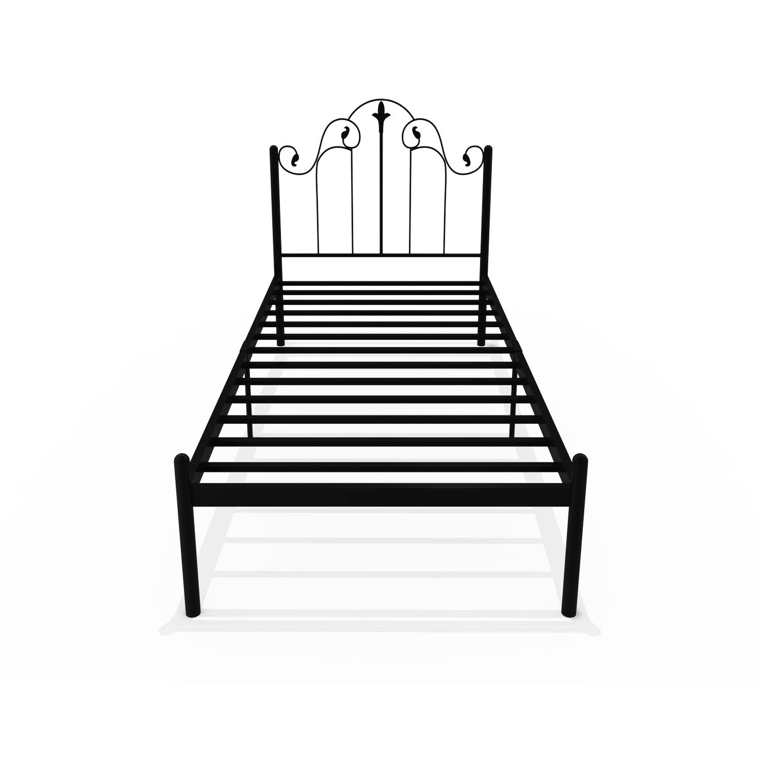 Homdec Pavo Single Metal Bed Black