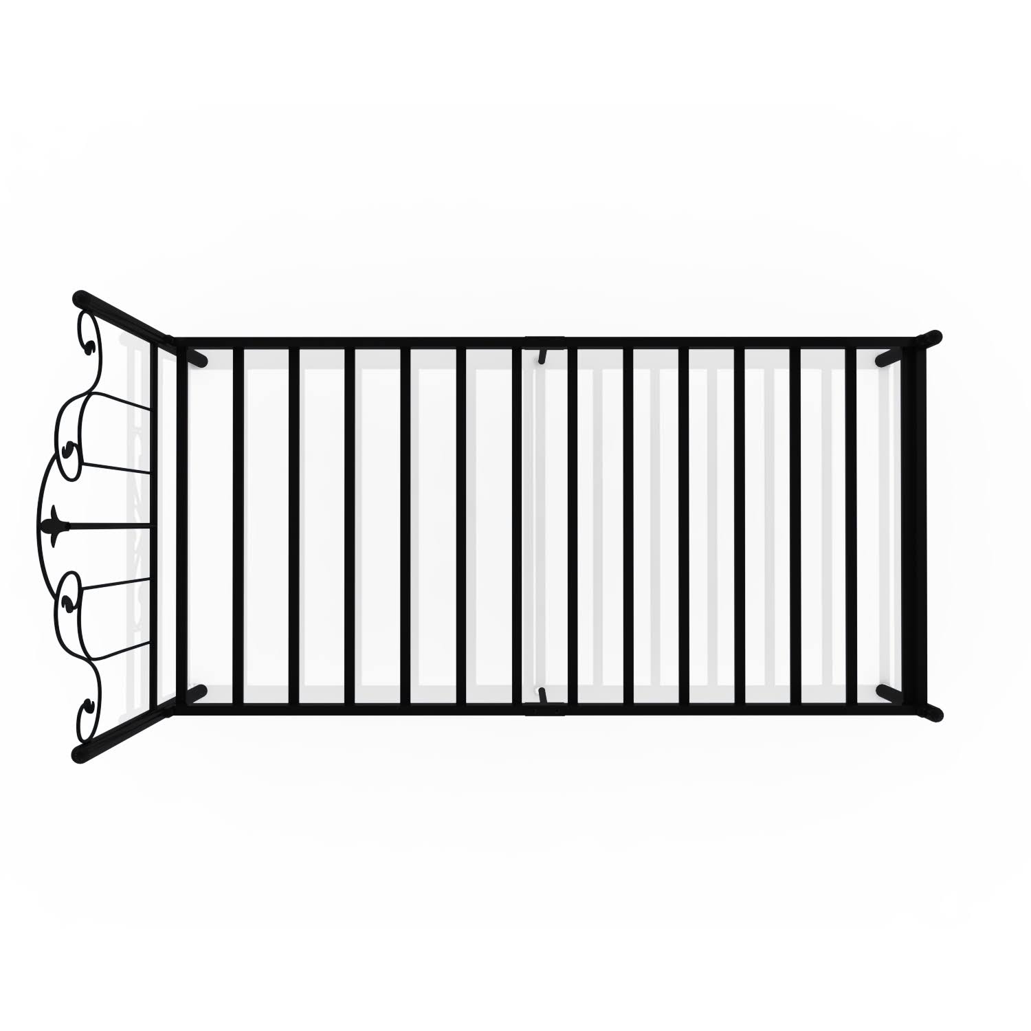 Homdec Pavo Single Metal Bed Black