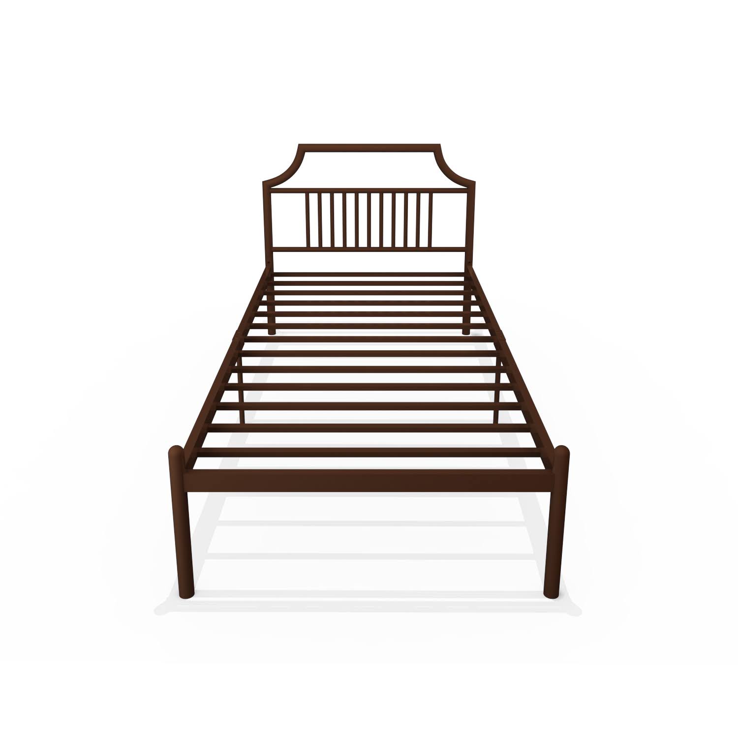 Homdec Phoenix Single Metal Bed Brown
