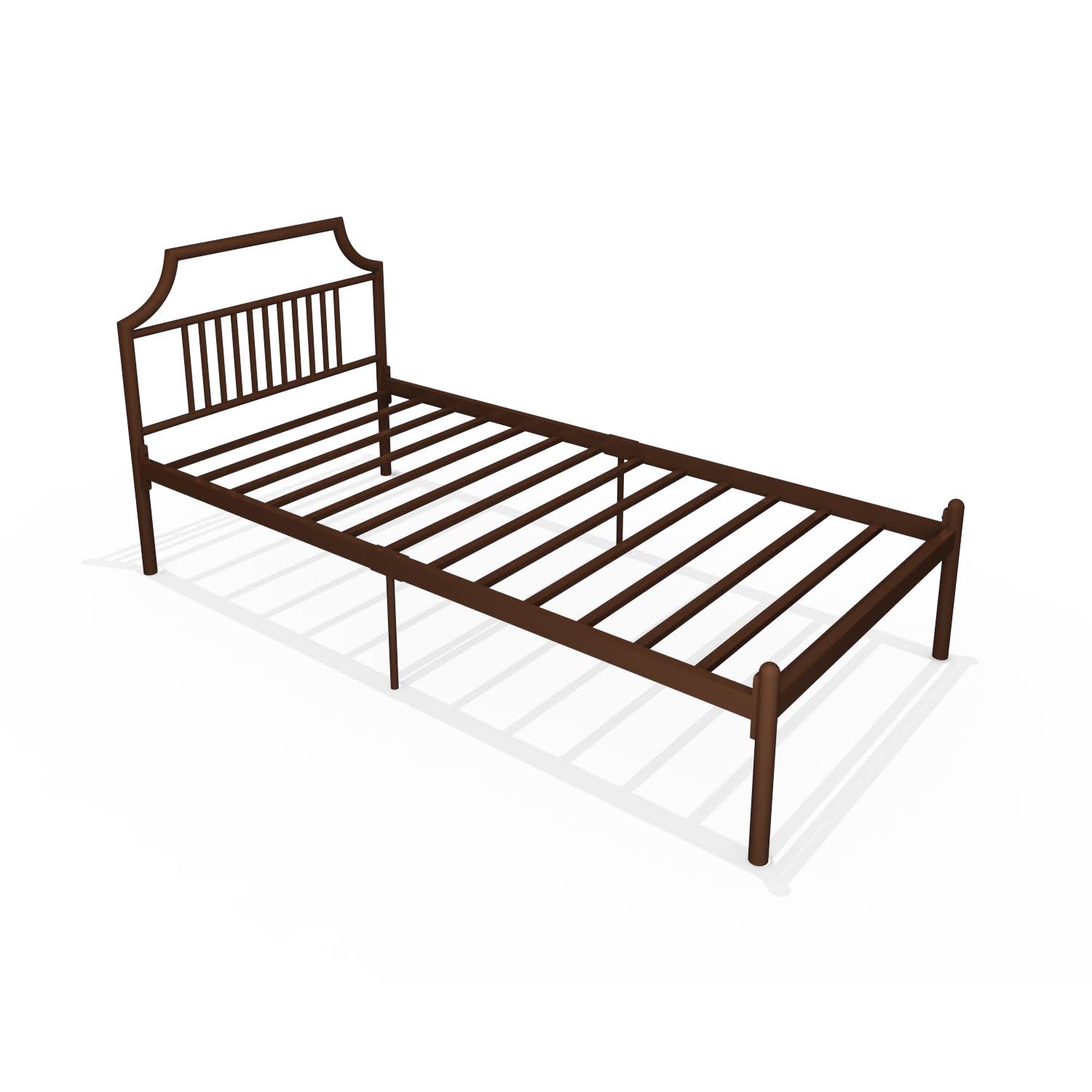 Homdec Phoenix Single Metal Bed Brown