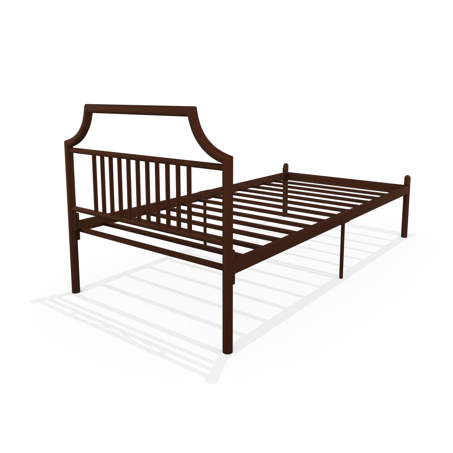 Homdec Phoenix Single Metal Bed Brown