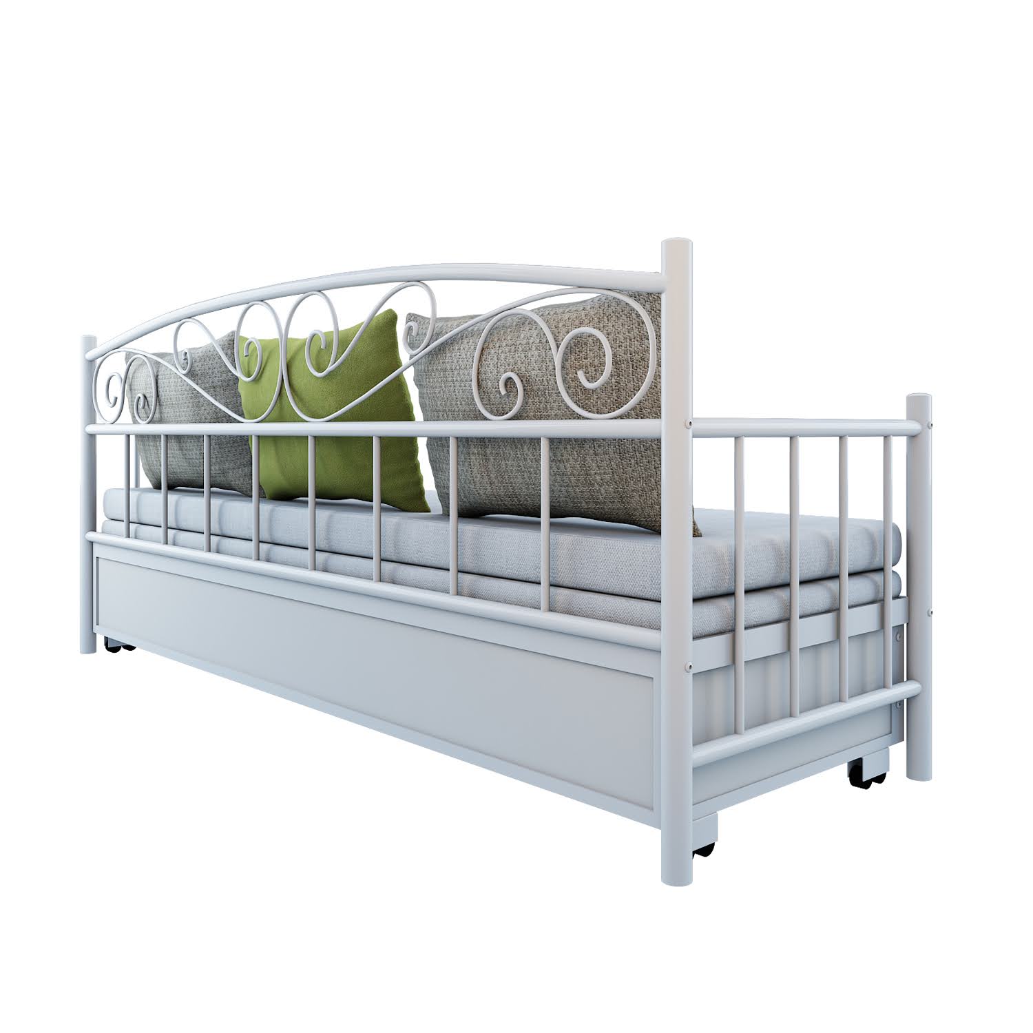 Homdec Sculptor Day Bed With Trundle