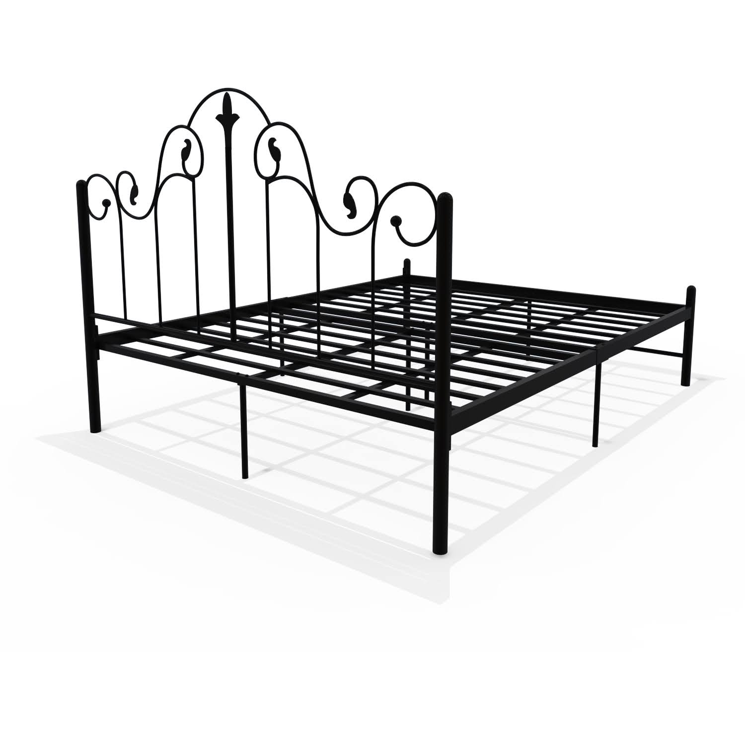 Homdec Pavo Queen Size Metal Bed