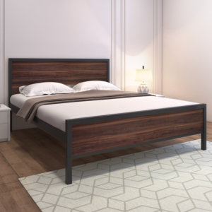 Homdec Pegasus Hybrid Wood and Metal Queen Size Bed