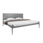 Homdec Perseus Queen Size Bed Silver Grey