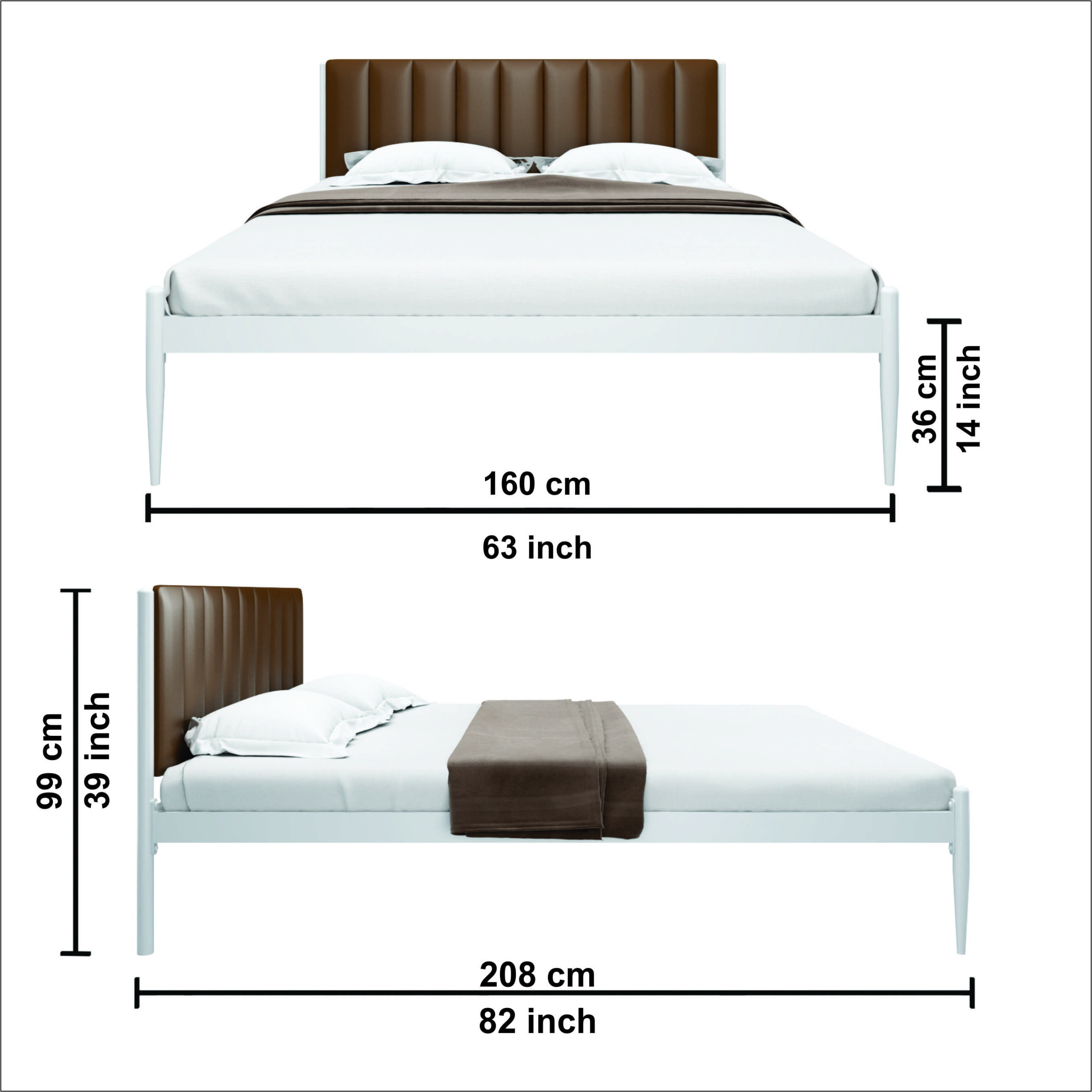 Homdec Virgo Queen Size Bed