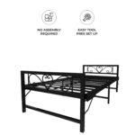 No assembly required for foldable metal bed