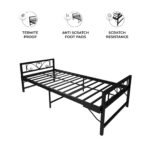 Scratch resistance folding metal beds