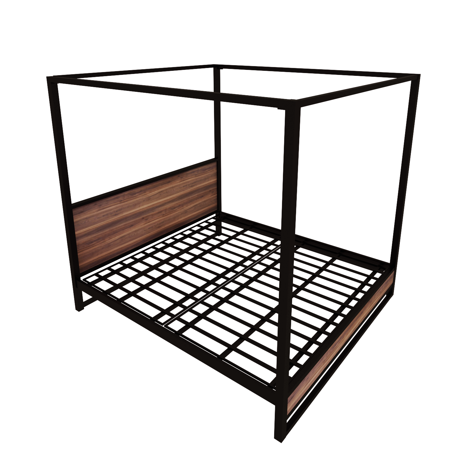 Homdec Canopy Wood Black