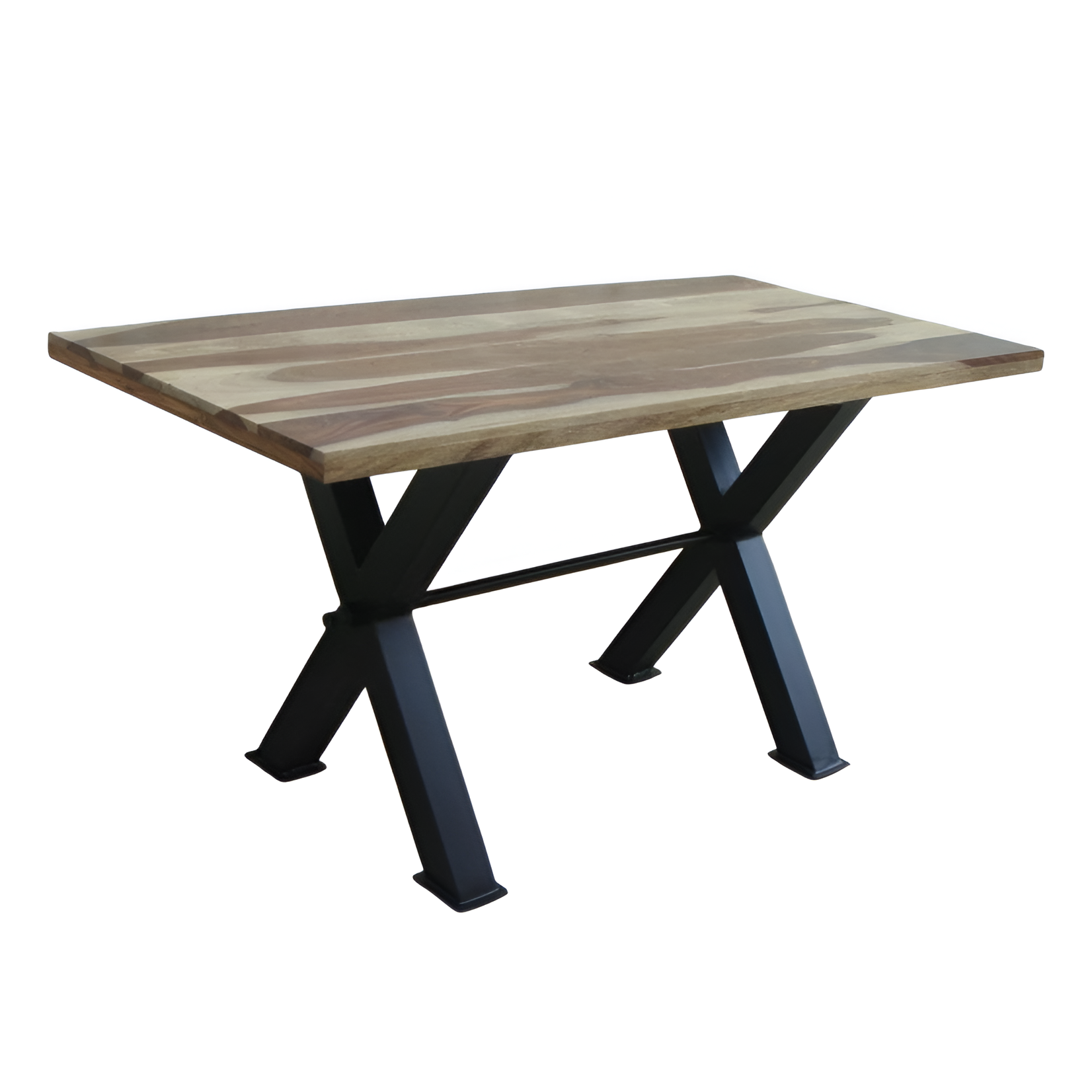 Heavy duty metal and wood Industrial Dining Table
