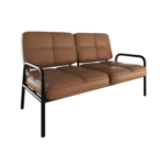 Homdec Aurelia Brown Leatherette Sofa for Living Room - Image 2