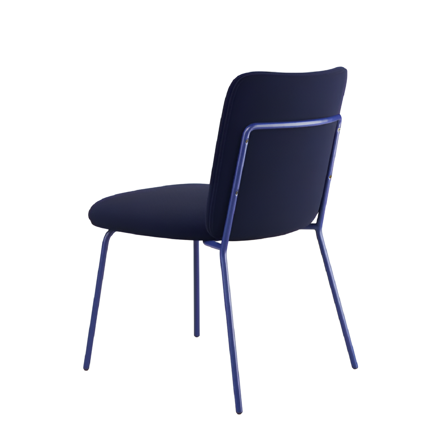 Blue Fabric Metal Frame Dining Chair Online