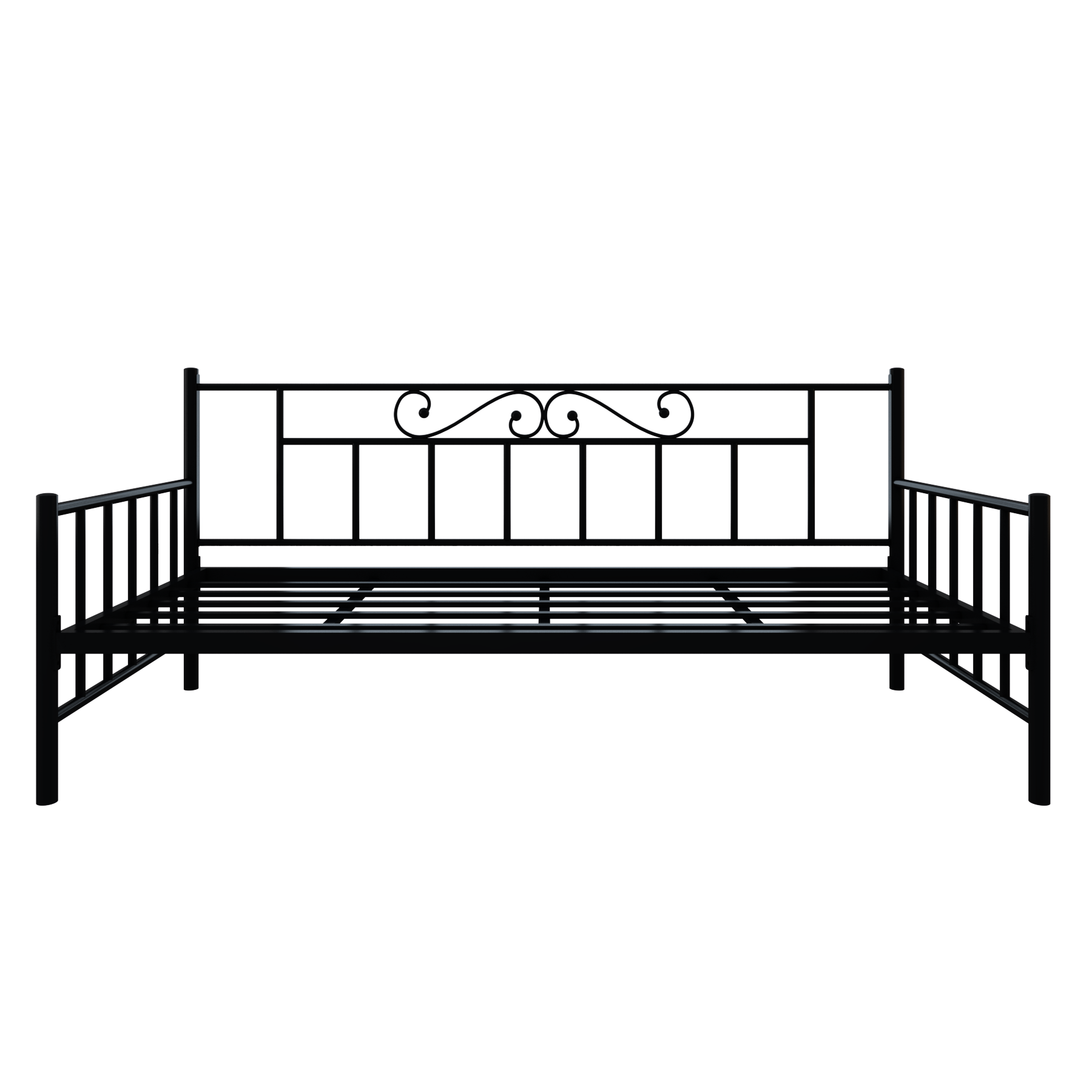 Homdec Luxora Day Bed With Classic Headboard Black