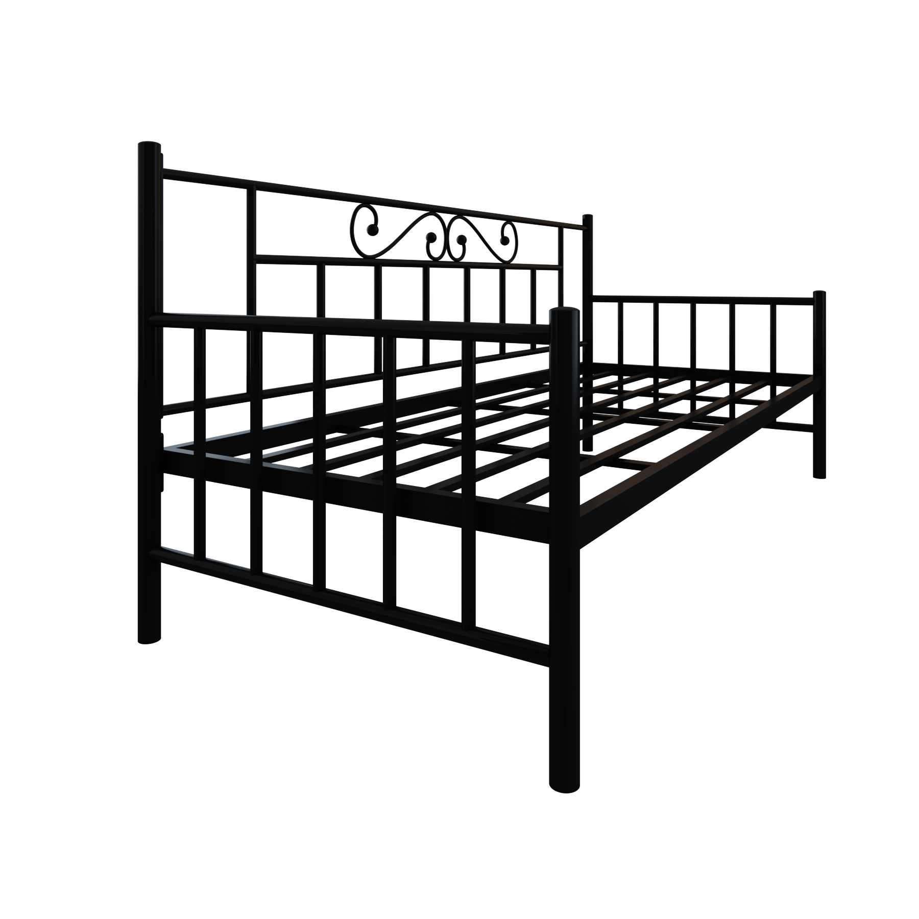 Homdec Luxora Day Bed With Classic Headboard Black