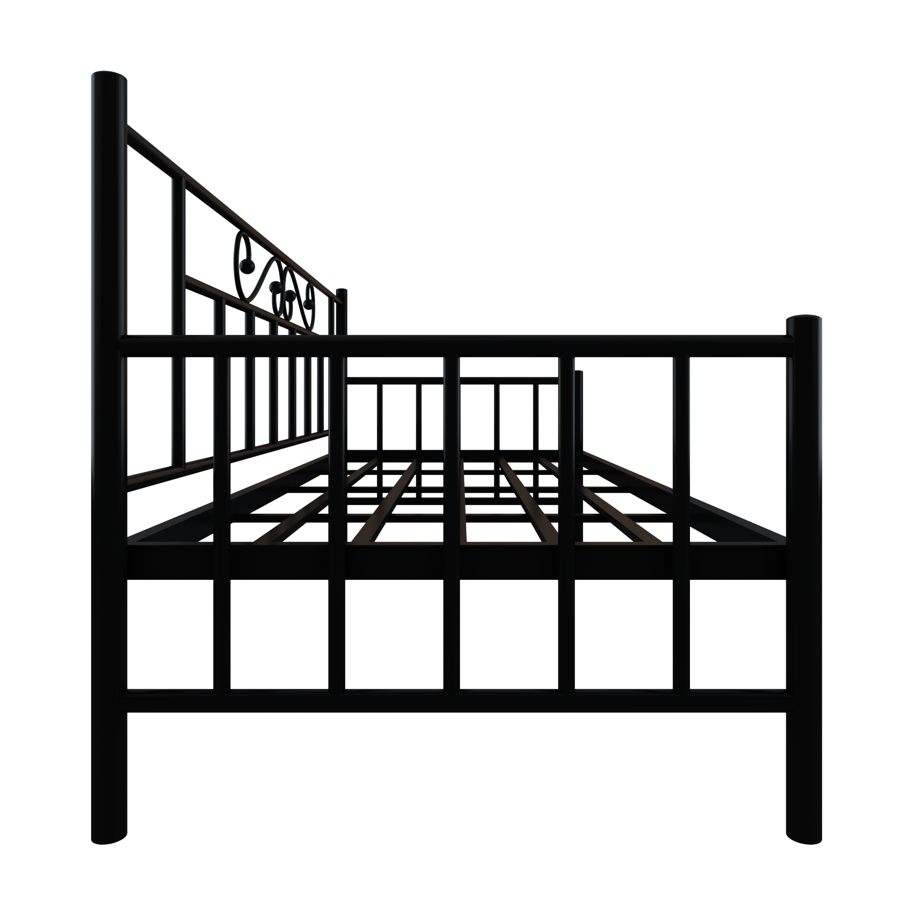 Homdec Luxora Day Bed With Classic Headboard Black