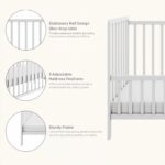 Homdec Diya 3-in-1 Convertible Metal Baby Crib with Toddler Bed and Daybed Conversion (White) - Image 6