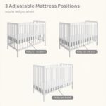 Homdec Diya 3-in-1 Convertible Metal Baby Crib with Toddler Bed and Daybed Conversion (White) - Image 3