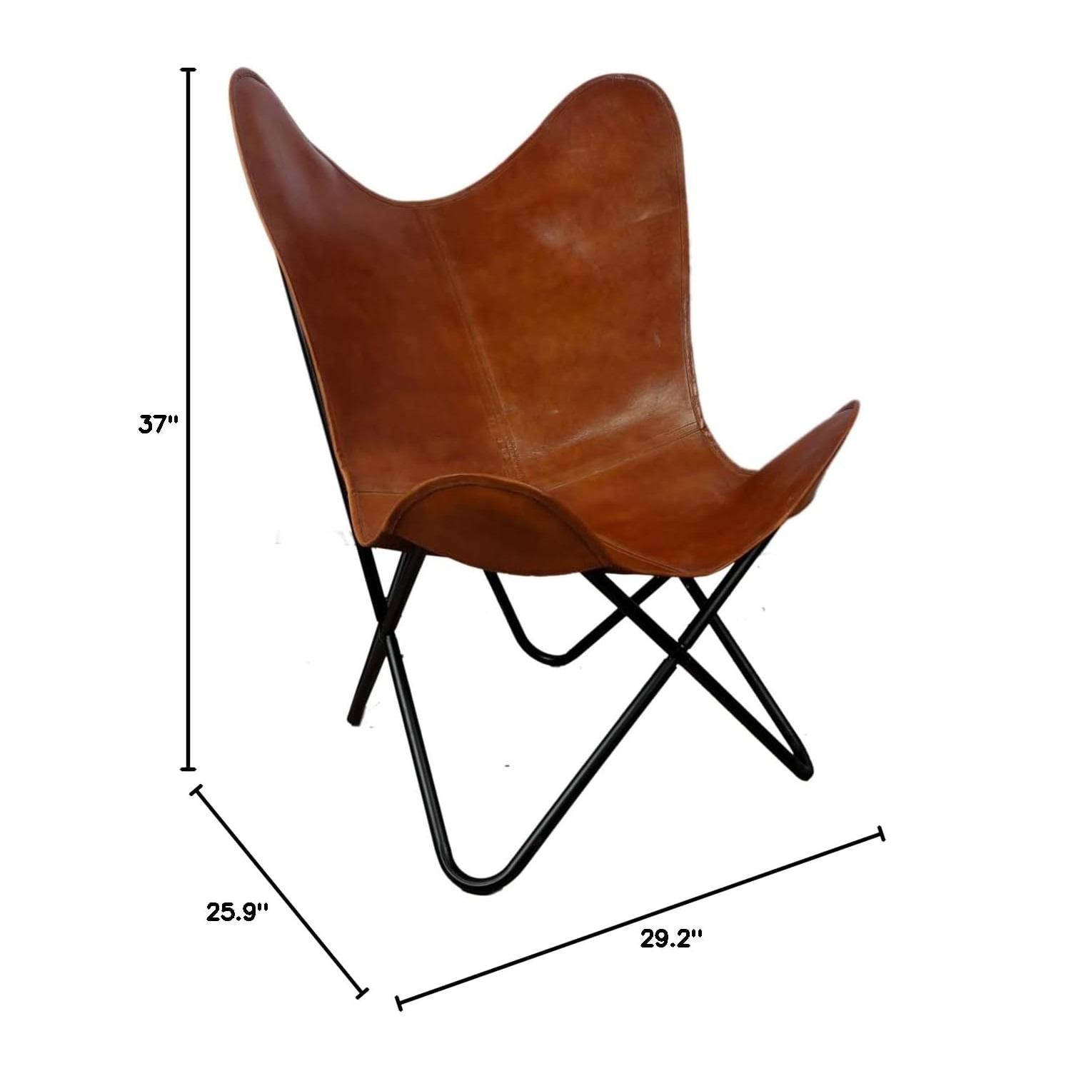 Metal and Leather Garden Chair Metal and Leather Garden Chair